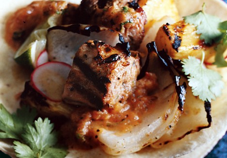 Pork kebabs al pastor