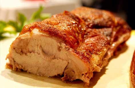 Pork loin, Chilean style (Chancho a la Chilena)