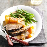 Pork loin with butternut squash