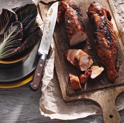 Pork loin with maple paprika glaze