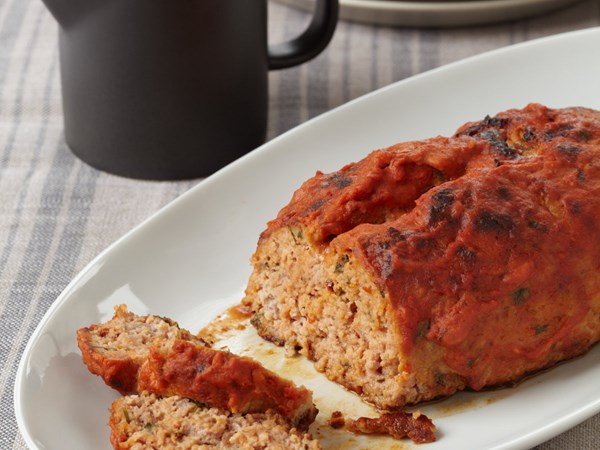 Pork meat loaf with hummus [Andrew Carmellini]