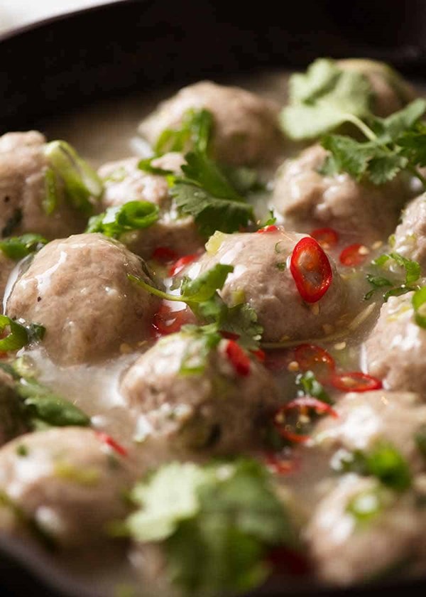 Pork meatballs for banh mi