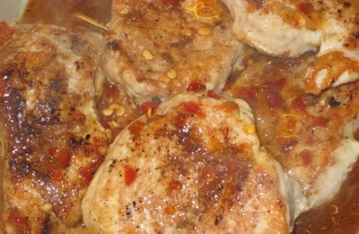 Pork medallions with chile-maple sauce