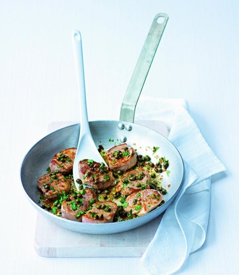 Pork medallions with verdi butter