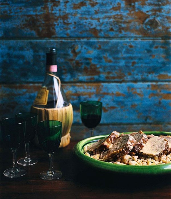 Pork neck braised in milk