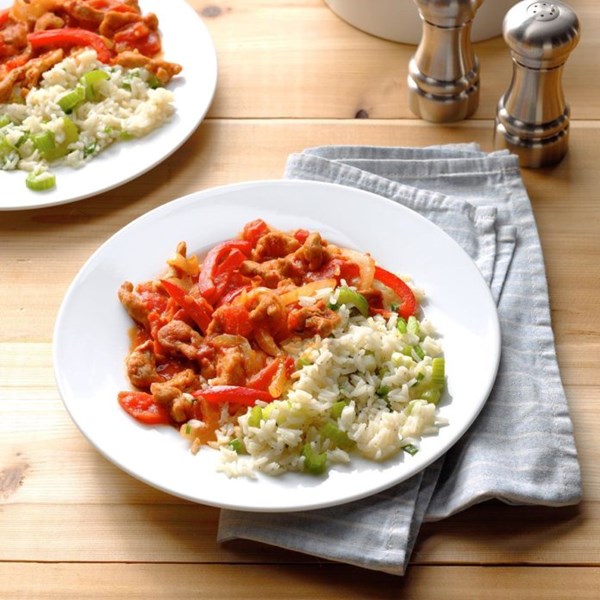 Pork piperade