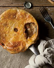 Pork, potato and apple pie