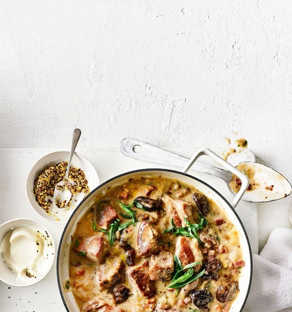 Pork, prune and sherry casserole