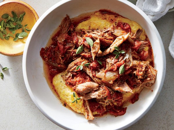 Pork ragù with polenta