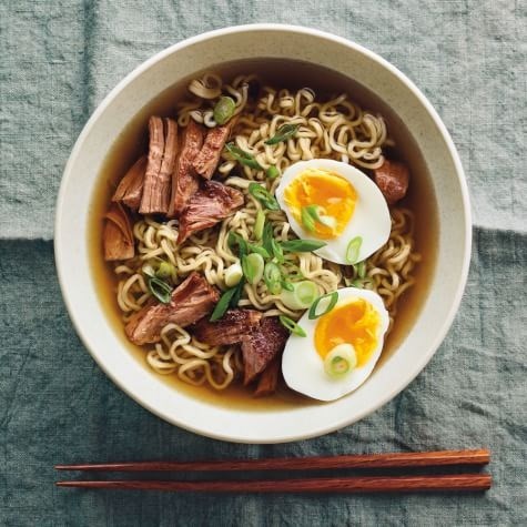 Pork ramen with ginger & shiitake mushrooms