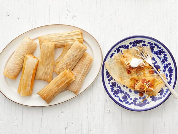 Pork red-chile tamales
