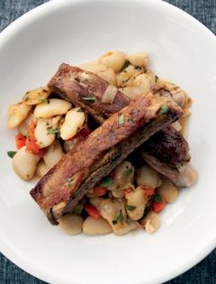 Pork rib & lima bean stew (Svinski rebra so gravche)