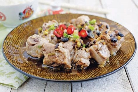Pork ribs with black beans