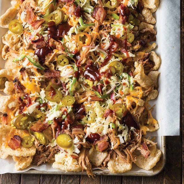 Pork rind nachos