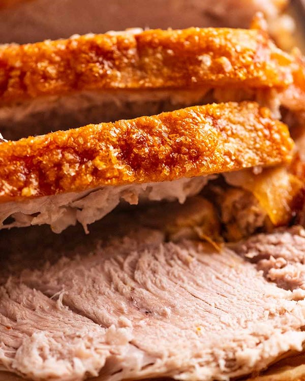 Pork roast with crispy crackling