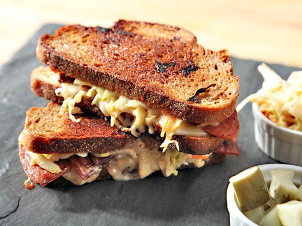 Pork roll Rachel sandwiches