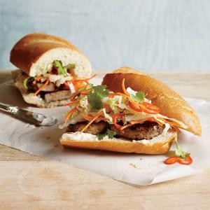Pork sandwiches with pickled slaw