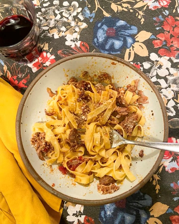 Pork shoulder ragù with pappardelle