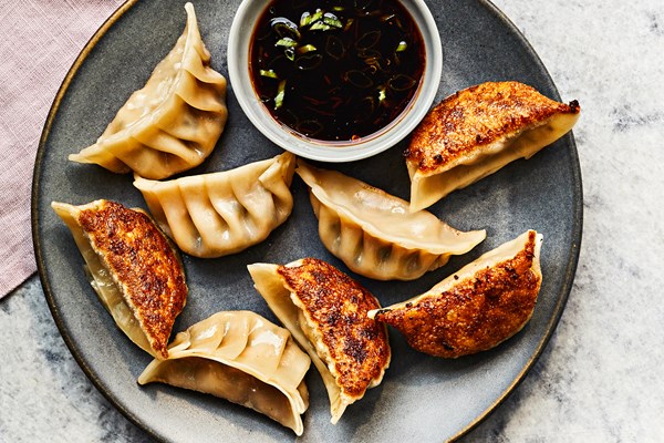 Pork, shrimp, and chive dumplings