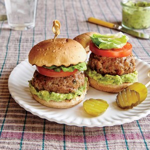 Pork sliders with smashed avocado