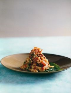 Pork, squid and cashew salad