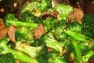 Pork stir-fry with ginger and hoisin sauce