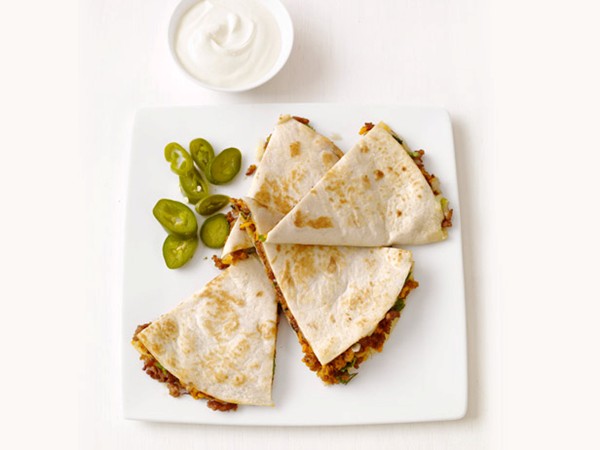 Pork-sweet potato quesadillas