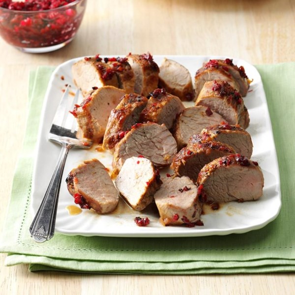 Pork tenderloin with cranberry-orange relish