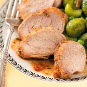 Pork tenderloin with fig-orange glaze