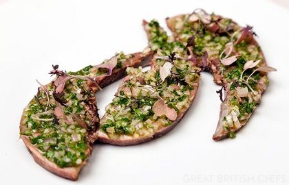 Pork tongue a la ravigote
