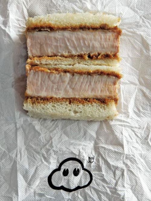Pork tonkatsu sandwiches