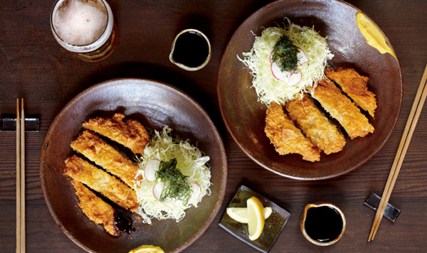 Pork tonkatsu with shiso
