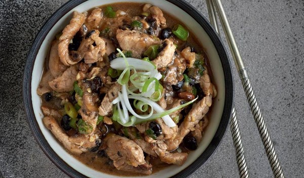 Pork with black bean sauce