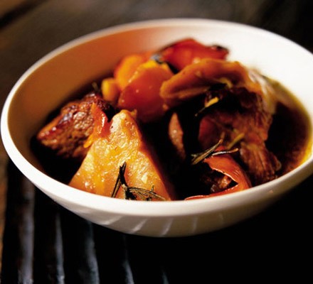 Pork with celeriac and orange