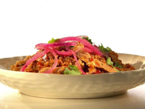 Pork with chiles & orange sauce