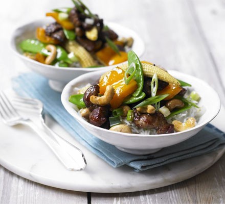 Pork with five-spice and cashews