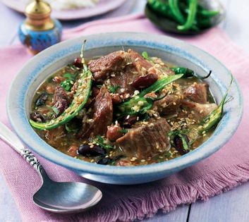 Pork with mixed beans