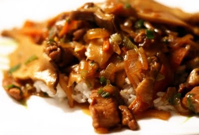 Pork with oyster mushrooms