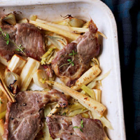 Pork with parsnips and fennel