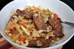 Porktastic cabbage & kielbasa
