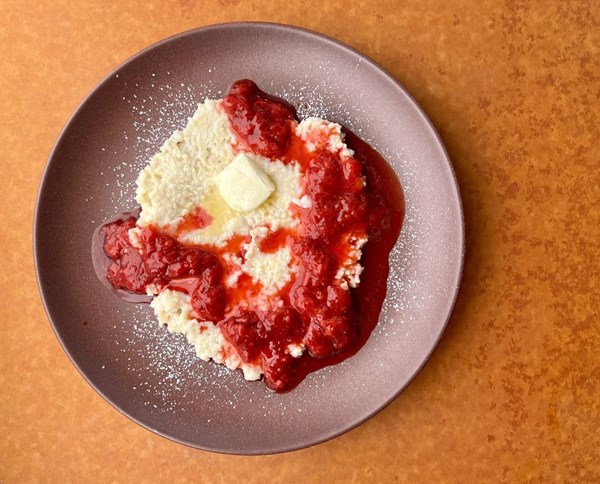 Porridge on a plate