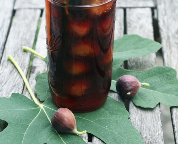 Port and spice pickled figs