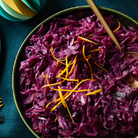 Port-braised red cabbage