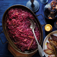 Port-braised spiced red cabbage