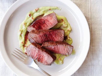 Port-stained beef medallions