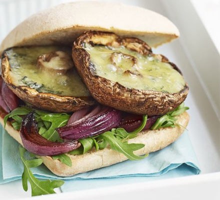 Portobello and blue cheese melts
