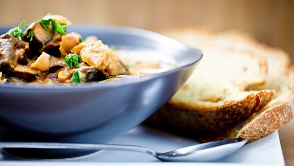 Portobello and white bean goulash