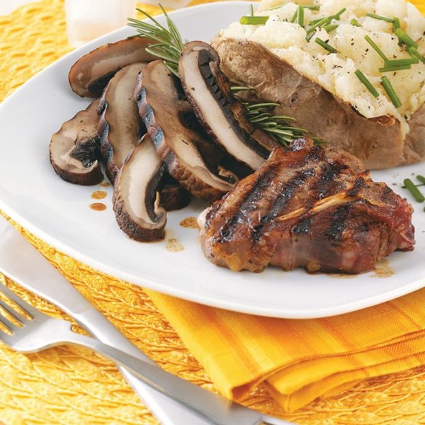 Portobello lamb chops