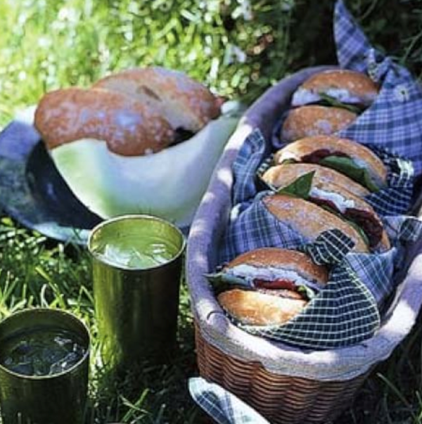 Portobello mushroom and goat cheese sandwiches