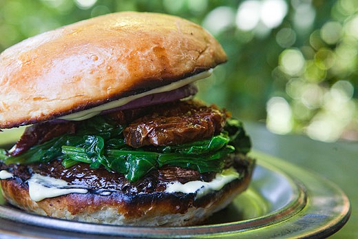 Portobello mushroom burger